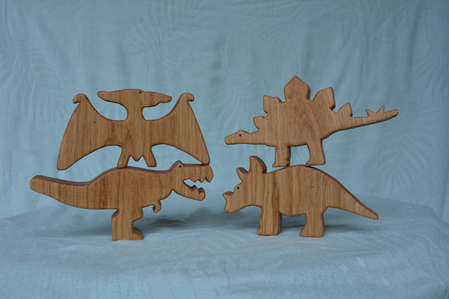 klocki i zabawki drewniane Figurki dinozaurów