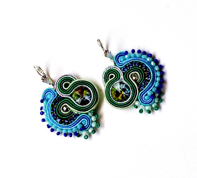 kolczyki soutache Sutaszowe kolczyki AVILA