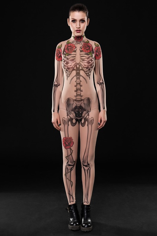 kombinezony damskie Lady Death Tattoo Edition - Kombinezon