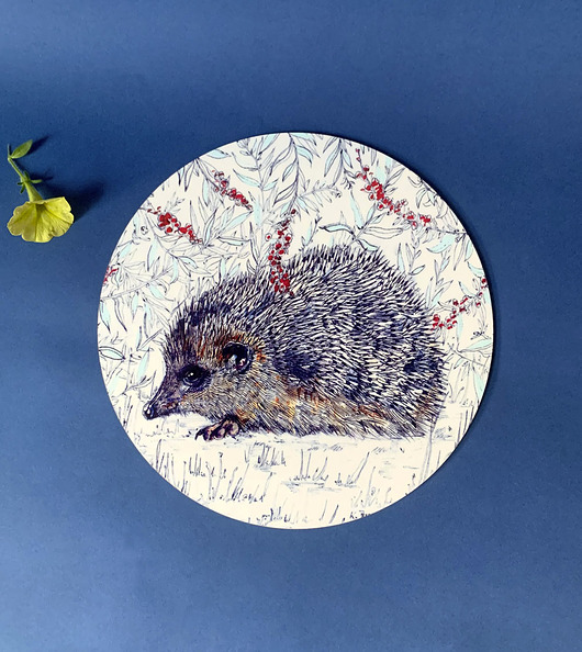 podkładki do kuchni Podkładka pod talerz - Jeżyk - Ilustracja - Zwierzęta leśne