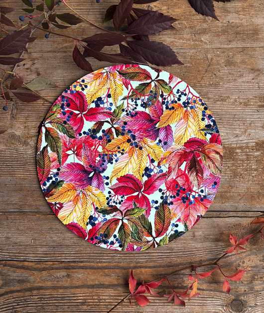 podkładki do kuchni Podkładka pod talerz- Winobluszcz- Jesień- Ilustracja