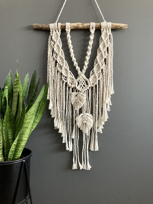 makramy Makrama Makatka Frędzle Listki Boho