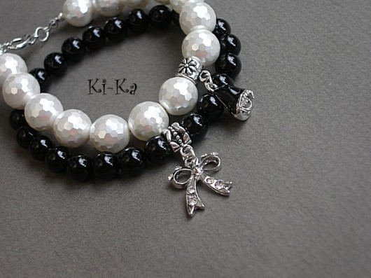 Black bow  - bransoletki KiKa pracownia