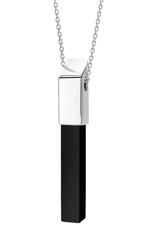wisiory Wisiorek krótki z kolekcji EDGY/ SILVER/onyx