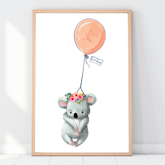 PLAKAT, OBRAZEK Koala z balonem NR.25 Dekoracjan