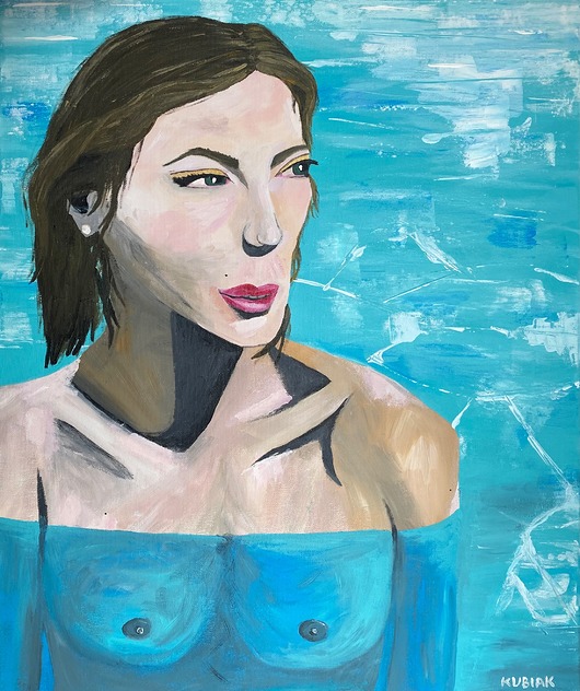obrazy Płynę by M. Kubiak duży obraz malowany na płótnie 50x60 cm