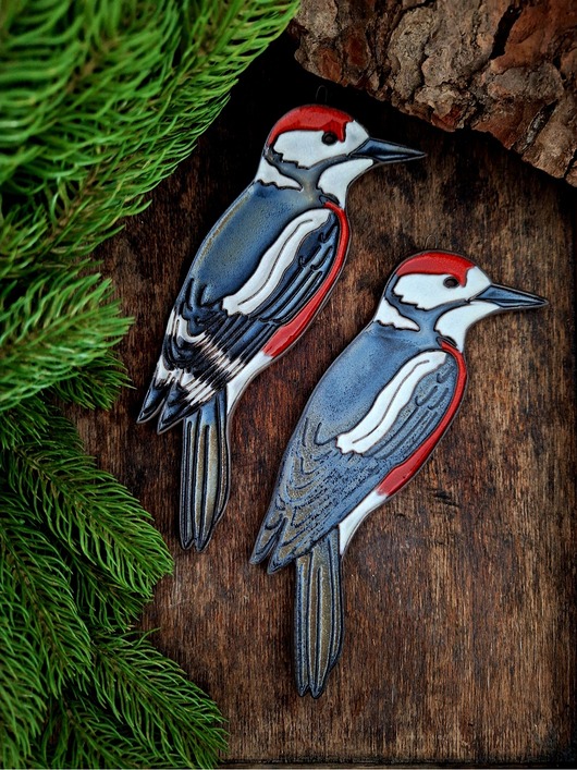 Ozdoby na ścianę Ceramiczny ptak 2 sztuki dekoracja ścienna