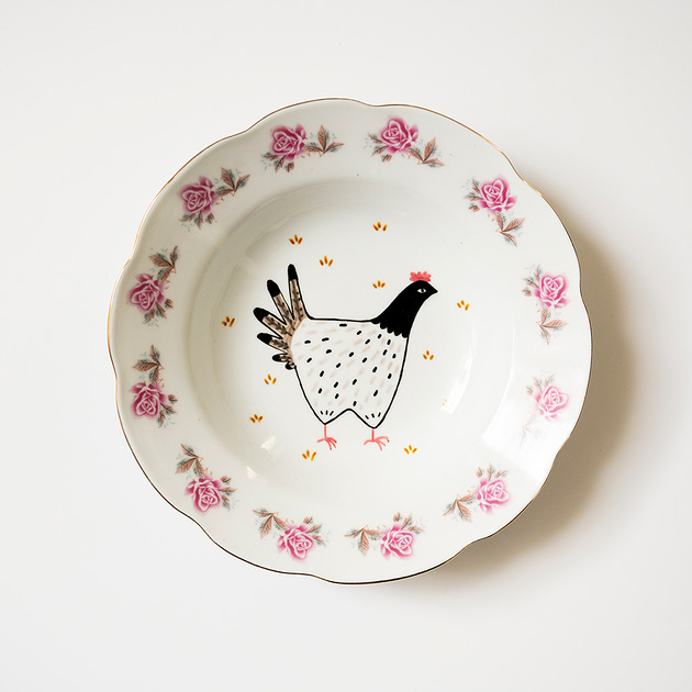 Ozdoby na ścianę Talerz na ścianę - kwoka