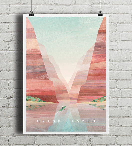 Wielki Kanion USA - vintage plakat art giclee minimalmill