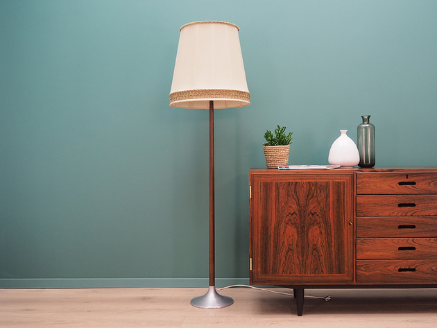 lampy podłogowe Lampa drewniana, duński design, lata 60