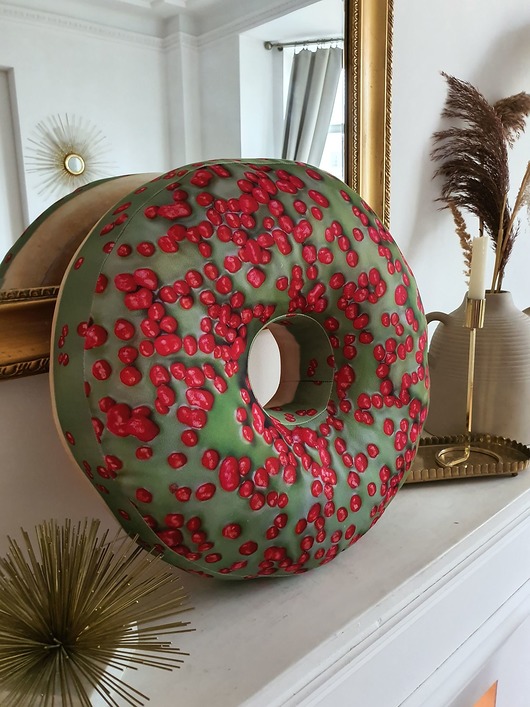 poduszki do pokoju dziecka Poduszka  pączek Donut Zielony