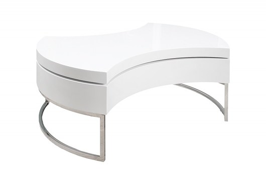 Stolik kawowy Turn biały chrom 43cm Home Design