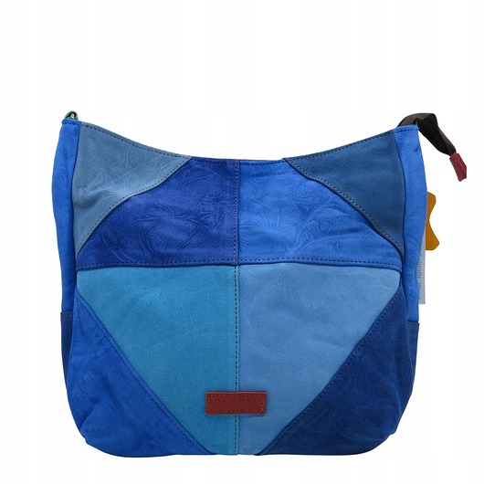 torby na ramię Torebka damska pojemna zamszowa na ramię kolorowa oryginalna OLIVKA