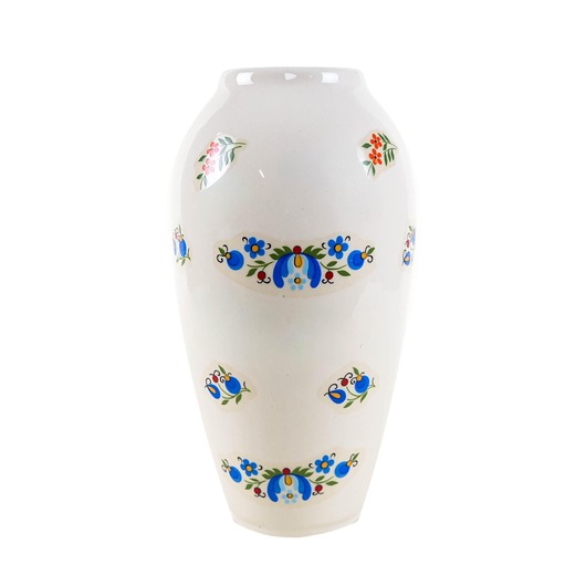 wazony Wazon porcelanowy, dekor kaszubski, lata 80, produkcja: Polska