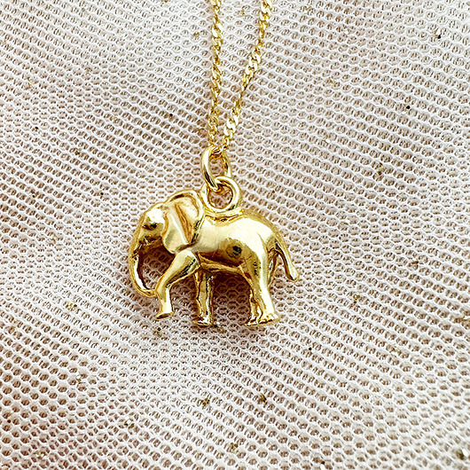 złote naszyjniki Naszyjnik ze słonikiem, złoty słoń zawieszka