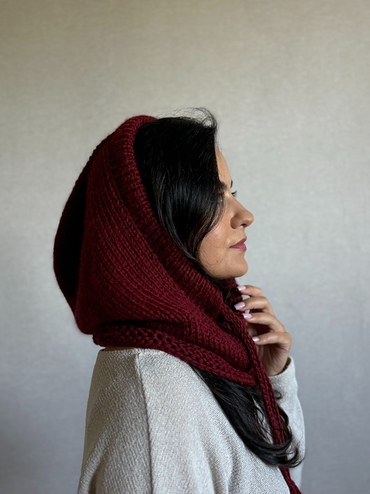 czapki damskie Balaclava bordowa