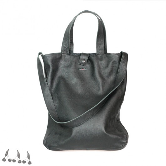 ::: HoBo SHOPPER BLACK LEATHER ::: uniqo