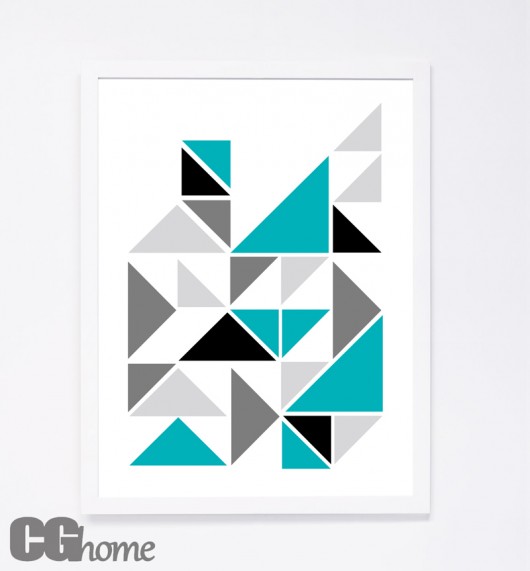 TRIANGLE 100cm x 70cm GRAFIKA plakat z ramą Cghome