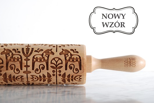 DALA HORSE - grawerowany wałek do ciasta MOODFORWOOD Studio