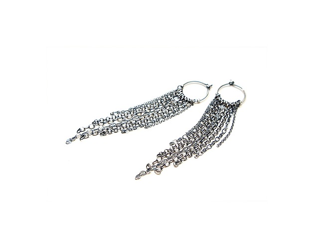 kolczyki srebrne Kolczyki srebrne Frędzle vol. 15