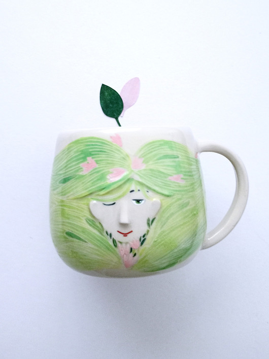 kubki Kubek ceramiczny panienka łąka