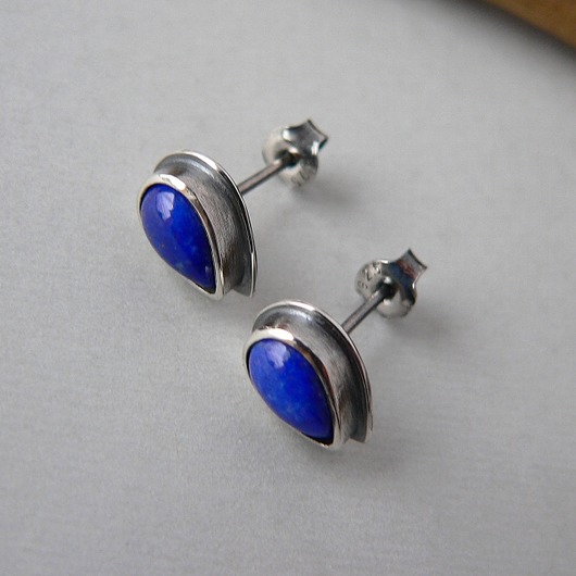 Kolczyki -lapis lazuli -zamówienie- Emilia Woźniak