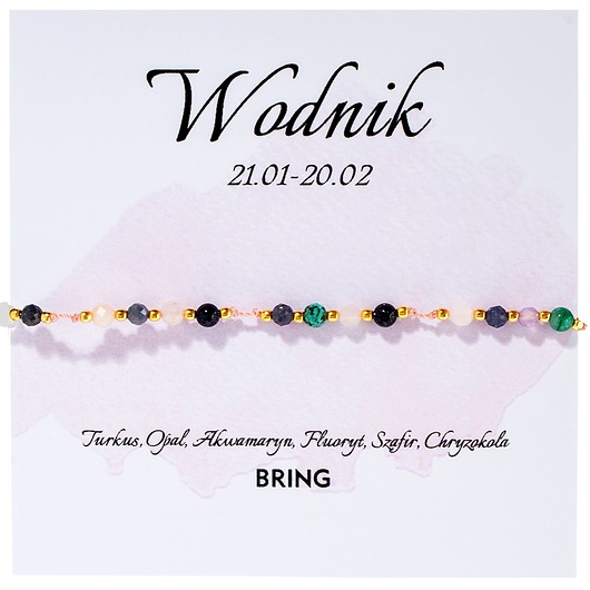 bransoletki z kamieni naturalnych Bransoletka znak zodiaku Wodnik