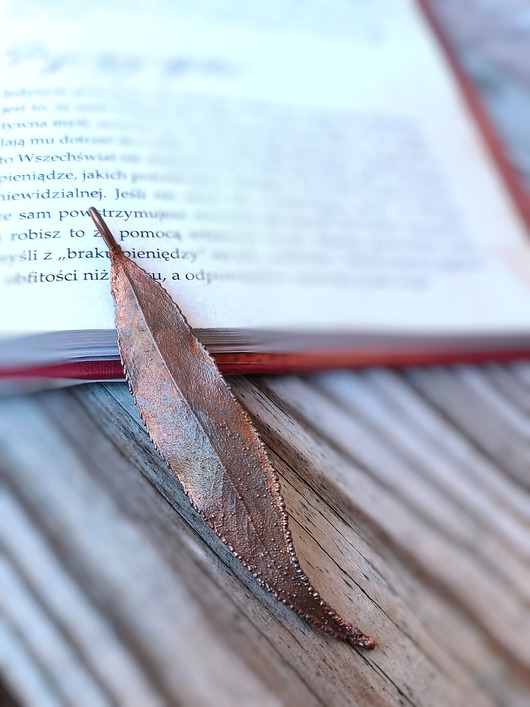 wisiory Liść wierzby IV wisior miedziany