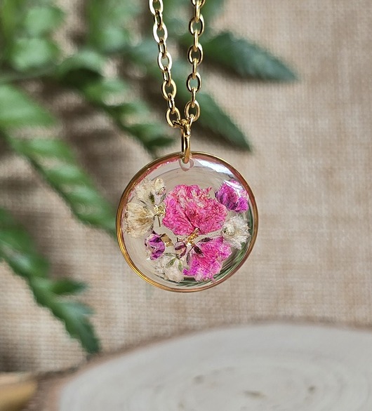 wisiory Wieczne kwiaty wisiorek kwiatowy kobiecy