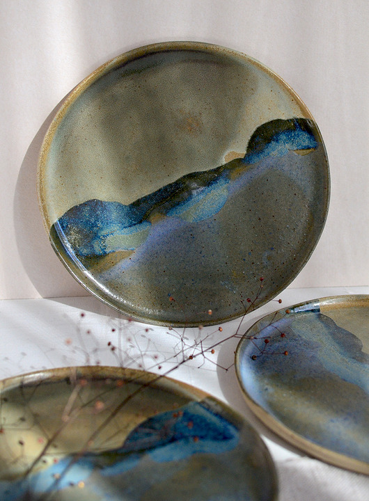 patery i talerze Zestaw 4 talerzy ceramicznych