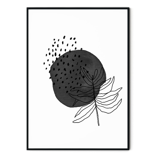 Plakat skandynawski B&W Abstrakcja no.1  myscandi