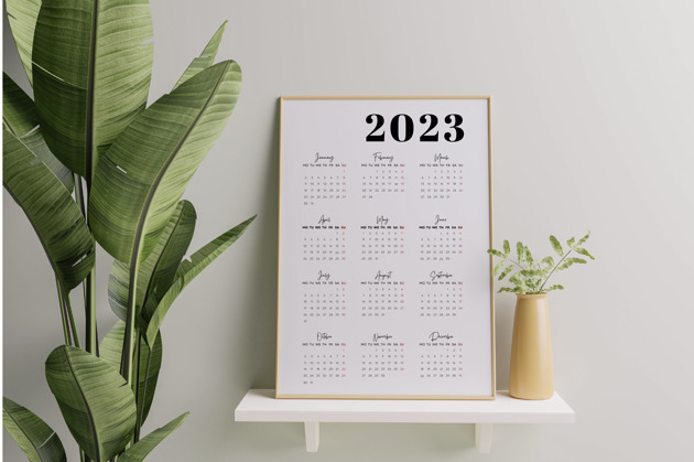 plakaty Plakat Minimalistyczny kalendarz 2023, personalizowany prezent