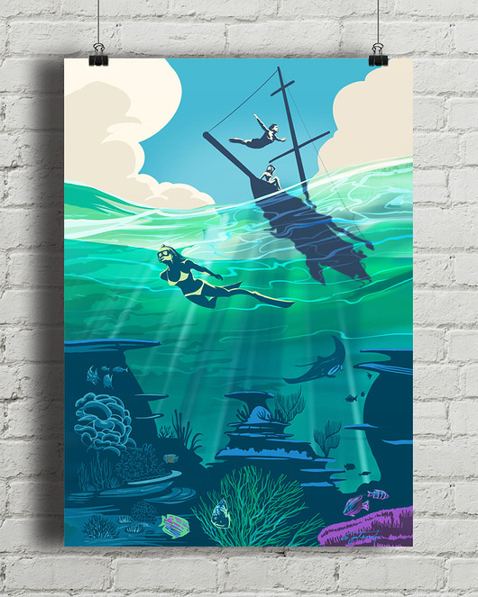 plakaty Plakat Nurkowanie / Podwodne światy