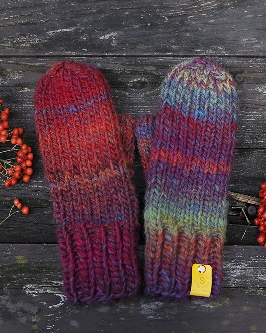 rękawiczki damskie MAXCOLOR kolorowe rękawiczki "wesoły melanż "