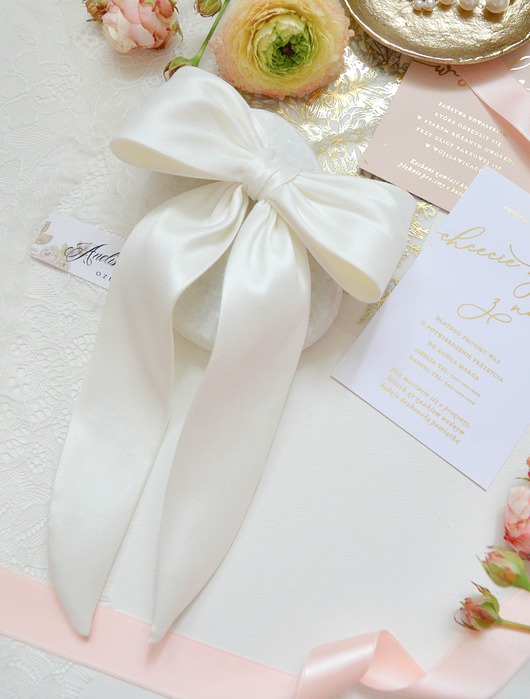 Ślubne ozdoby do włosów Kokardka z mikado