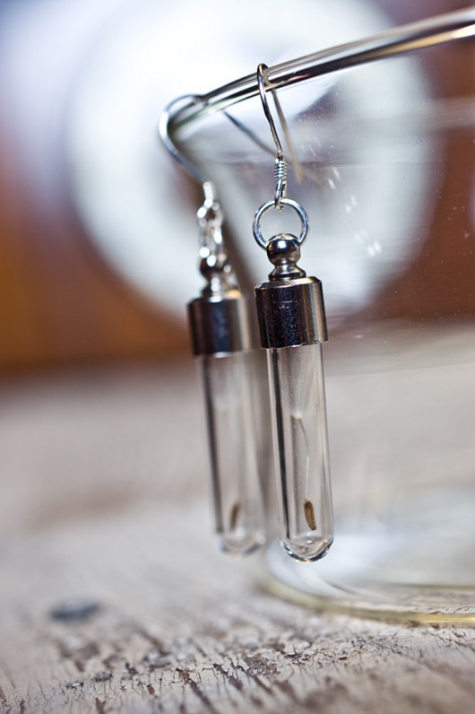Szklane kolczyki z nasionami dmuchawca So Jewelry