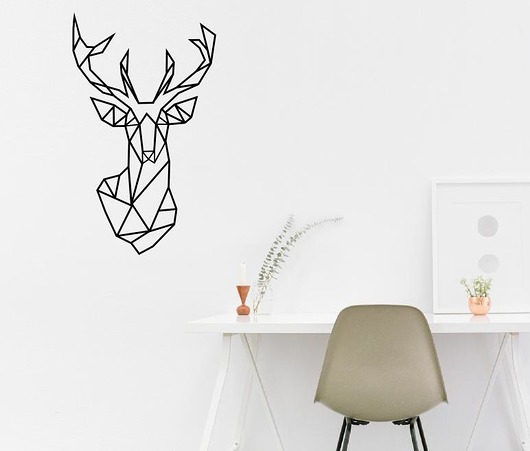 naklejka JELEŃ geometryczny styl skandynawski DOKEL studio