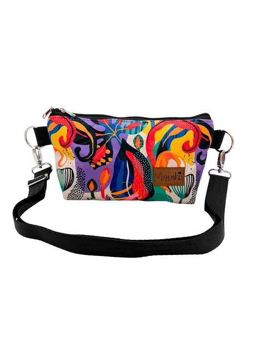 torebki mini Torebka "Abstrakcyjne kwiaty" welur