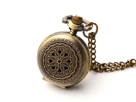 zegarki na łańcuszku Zegarek wisiorek na łańcuszku - STOKROTKA