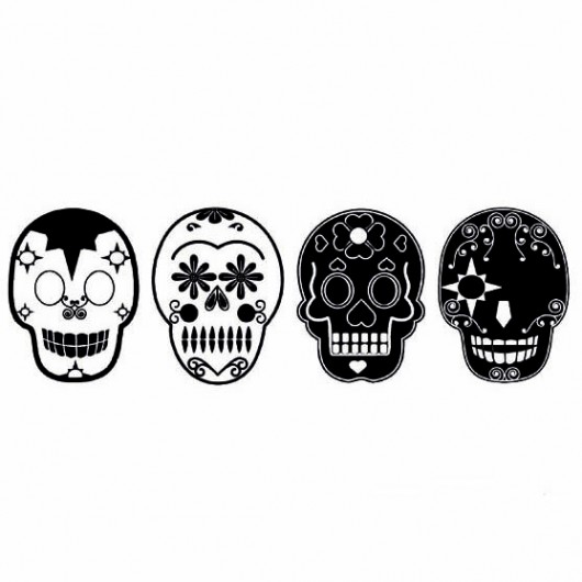 tatuaże  zmywalne LOS MUERTOS CZACHY vol.1 dometwice
