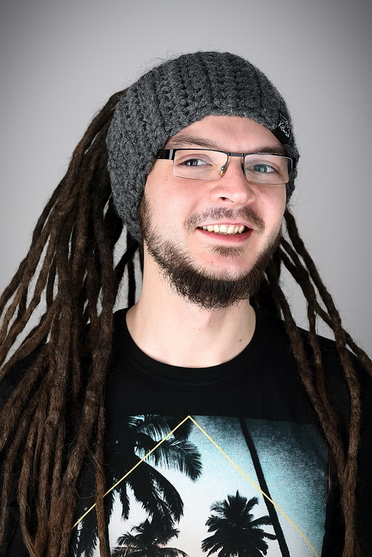 Opaska DreadLove 07 -  CIEMNO SZARA LaCzapaKabra