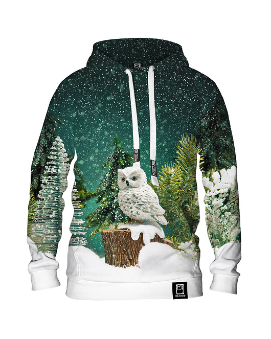 bluzy męskie Męska Bluza z kapturem DR.CROW Christmas Forest