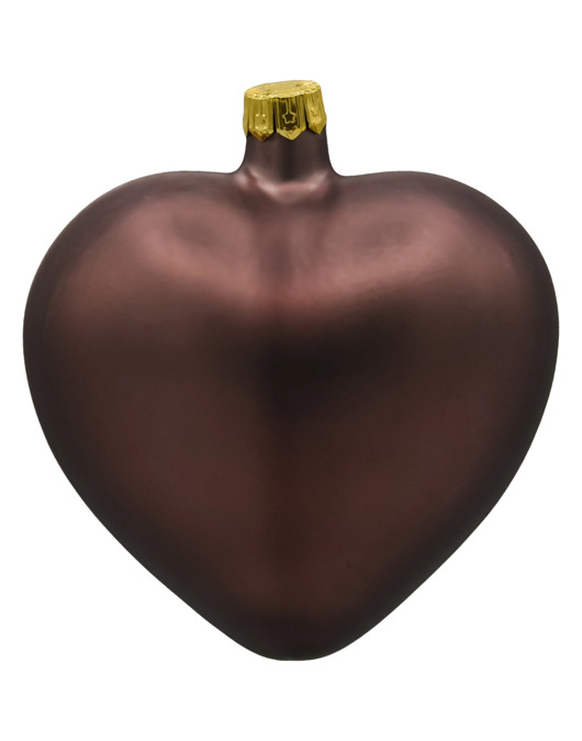 ozdoby choinkowe Bombka choinkowa: Serce matowe: brązowe