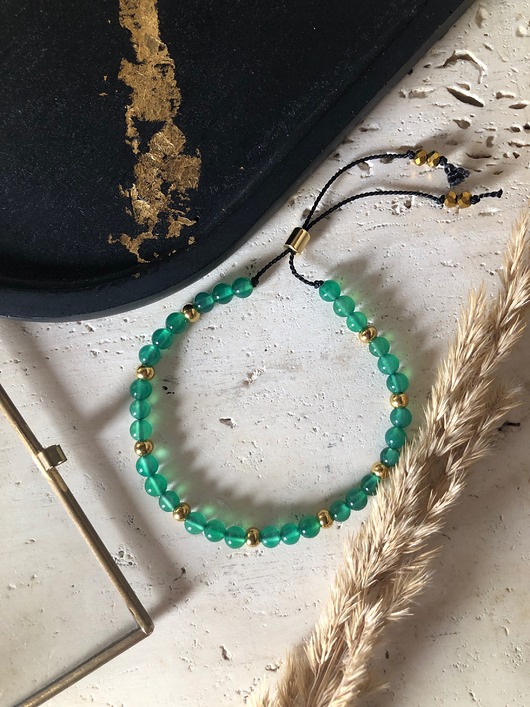 bransoletki z kamieni naturalnych Bransoletka onyks