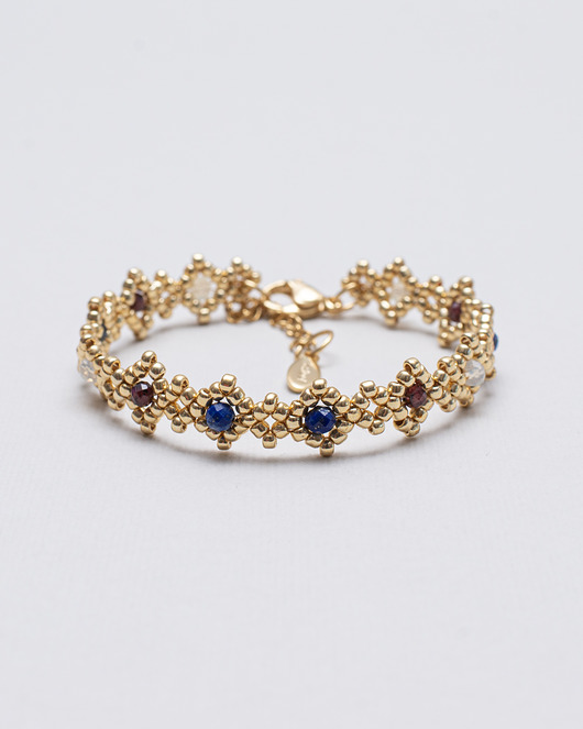 bransoletki z kamieni naturalnych Bransoletka Talizman z Granatem, Lapis Lazuli, Opal.