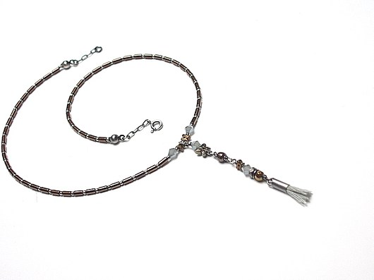 Hematite  line  - /brown-grey/ - choker Katia i krokodyl