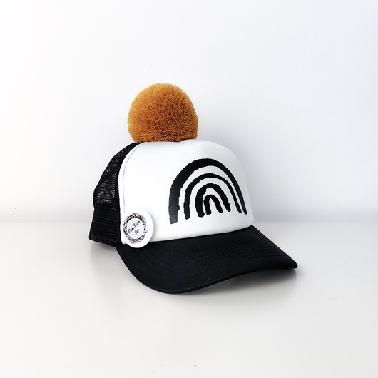 Pom Pom Cap Rainbow Pom Pom Cap