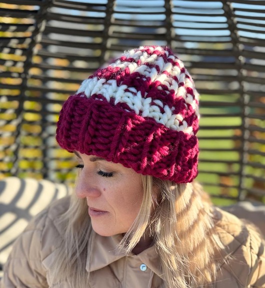 czapki damskie Beanie handmade