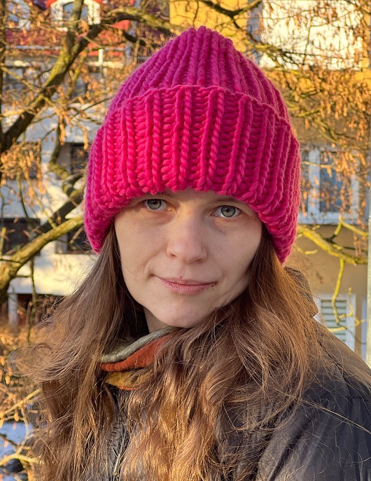 czapki damskie Zimowa czapka z wełny peruwiańskiej Lumi intensywny różowy