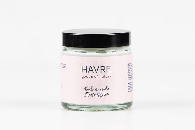balsamy i masła do ciała Masło do ciała słodka róża Havre Regeneracja Omega 6 Witamina B